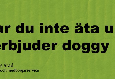 Doggy bag-tag swedish people feel embarrasse to ask for a doggy bag